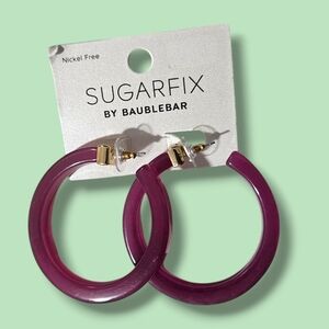 Baublebar Purple Hoop Earrings new